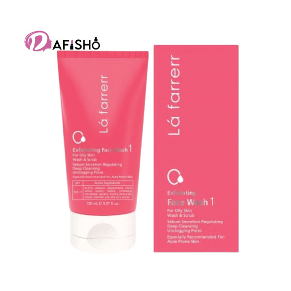 ژل شستشوی صورت لافارر برای پاکسازی عمقی پوست چرب و لایه‌برداری ملایم